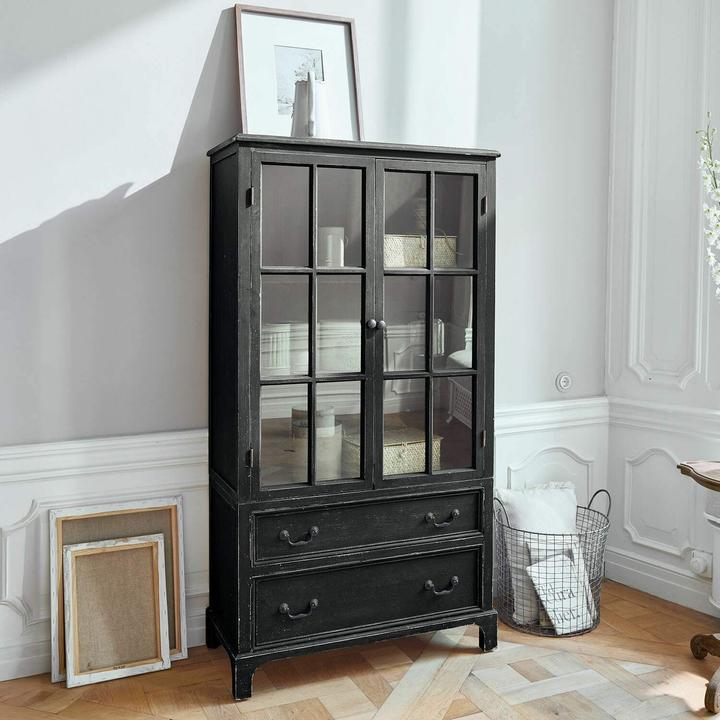 Produktbild Loberon Schrank Jarrowfield antikschwarz (86 x 40 x 161.50 cm)