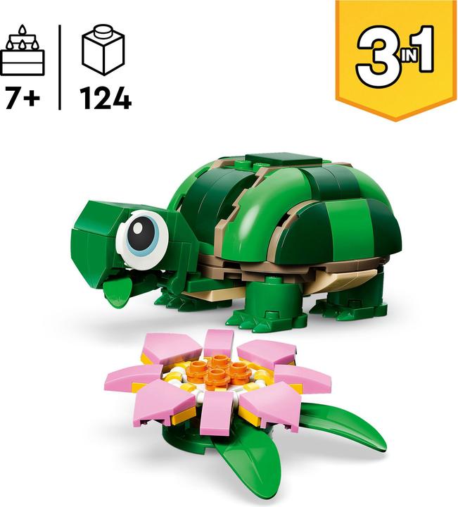 Image du produit LEGO Schildkröte mit Seerose (31377, LEGO Creator 3-in-1)