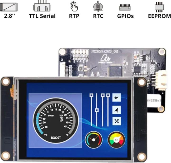 Actual product image Sonoff Nextion Enhanced 2.8 inch 320x240 TFT Touch Display