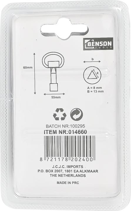 Actual product image Benson Triangle spanner 60 x 55 mm