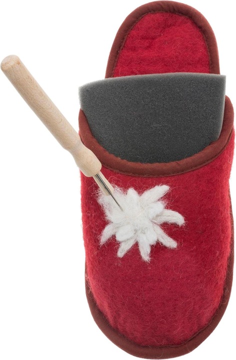 Image du produit Glorex Pantoufles en feutre rouge, taille M
