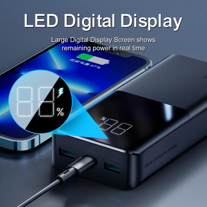 Productafbeelding Joyroom JR-QP192 Star Series Mini 22.5W Digital Display Fast Charging Power Bank 20000mAh – Black (20000 mAh, 22.50 W, 77 Wh)