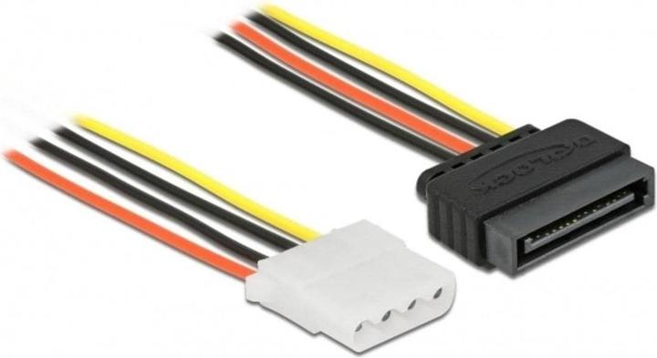 Delock SATA/Molex Adapterkabel (20 cm, 15 pin S-ATA, 4 pin Molex)