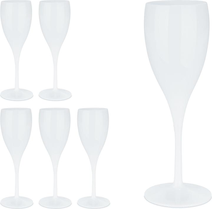 Relaxdays 6x champagne glasses (6 x)