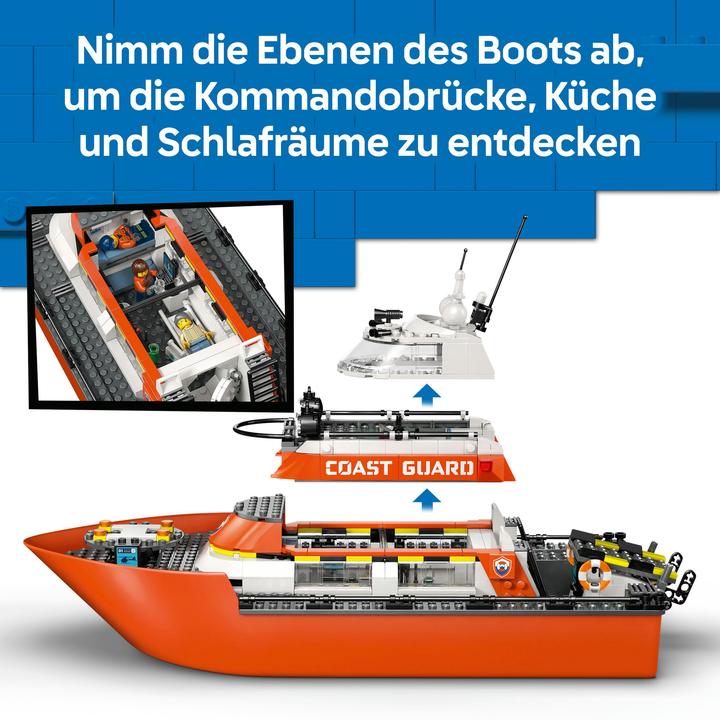 Image du produit LEGO Rettungsboot der Küstenwache mit Hubschrauber (60504, LEGO City)