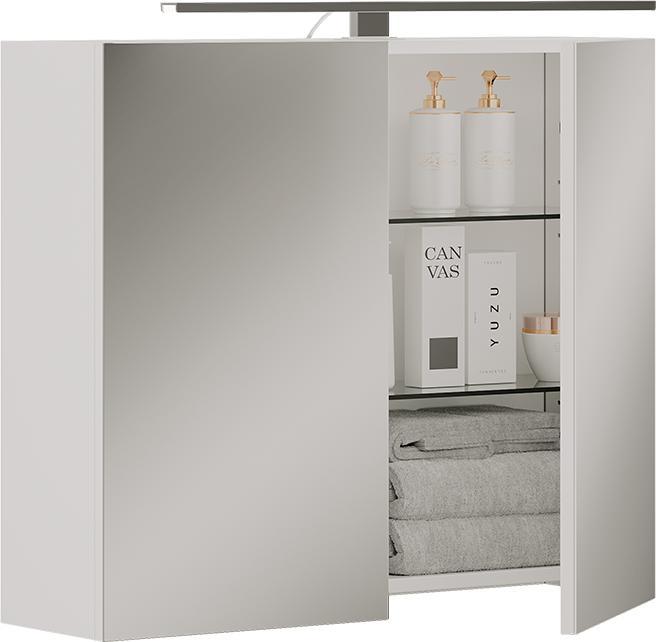 Actual product image Vichy Badspiegelschrank Lavio, Weiss, 70 x 60 cm mit LED-Beleuchtung