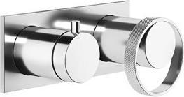 Actual product image Gessi Anello, ready-mounted single-lever mixer for bath/shower, with rectangular plate for concealed