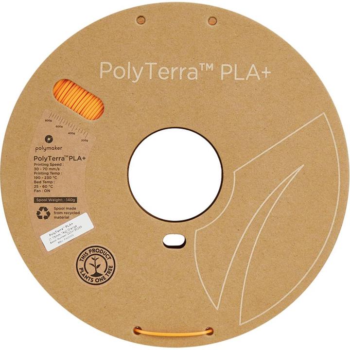 Produktbild Polymaker PolyTerra PLA+ Orange 1.75mm 1kg (PLA+, 1.75 mm, 1000 g)