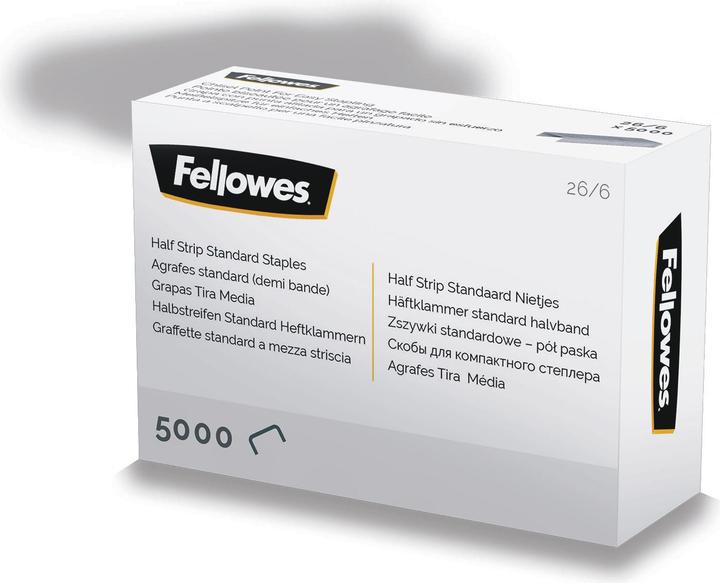 Fellowes Staple 26/6 5000 pieces, half strip (5000x)