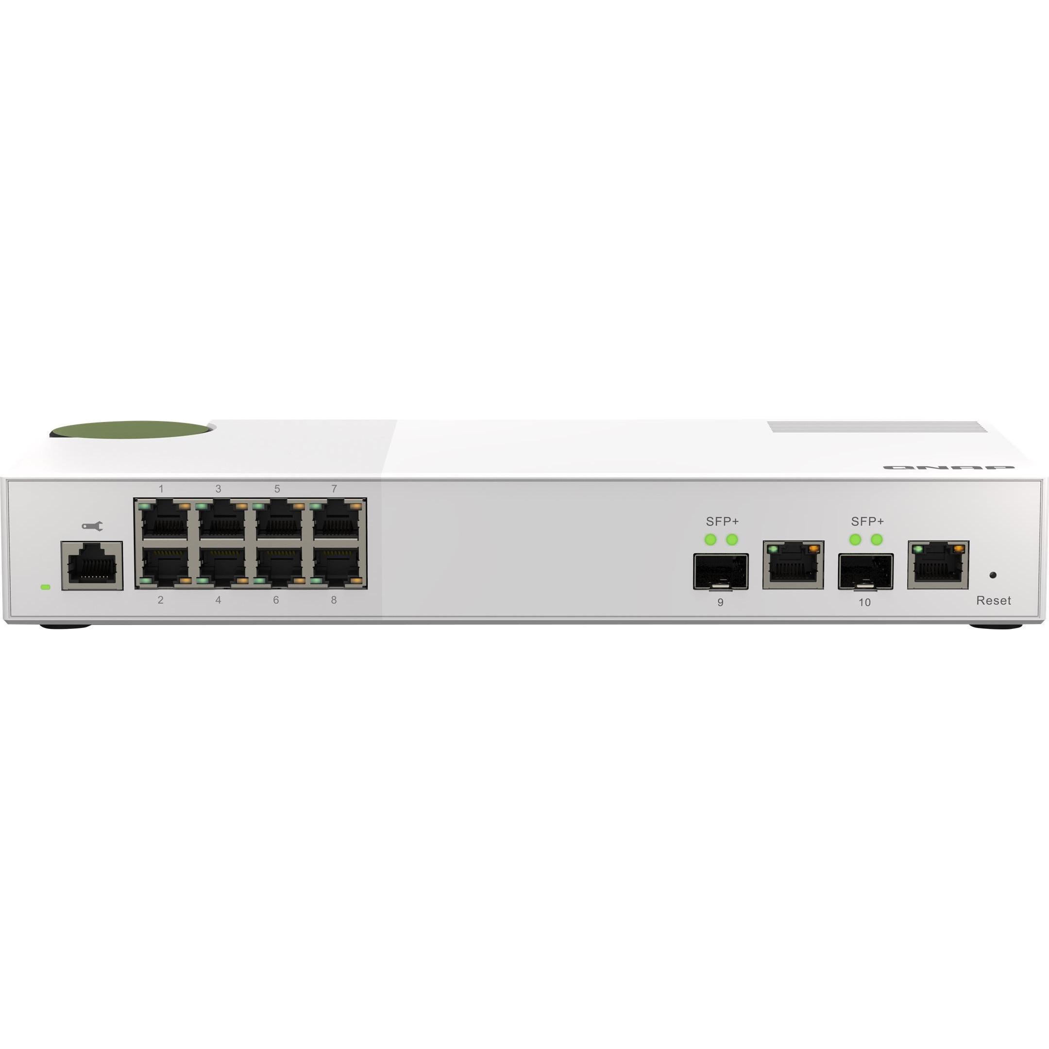 QNAP QSW-M2108-2C (10 Ports), Netzwerk Switch, Weiss
