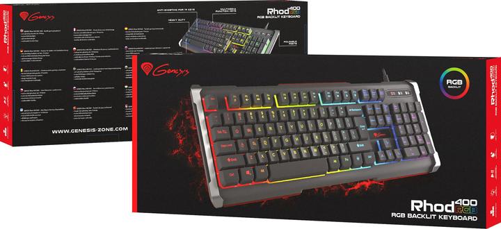 Immagine prodotto Genesis Rhod 400 RGB per il gioco, illuminazione LED RGB, USA, con cavo (US, Cablato)