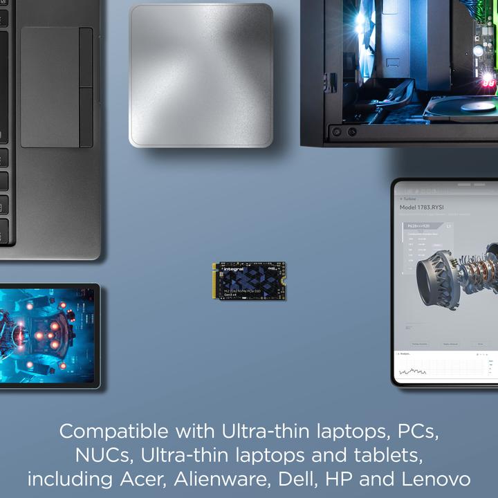 Actual product image 512GB SSD M.2 2242 NVME 1.3 PCIe Gen3 (512 GB, M.2 2242)