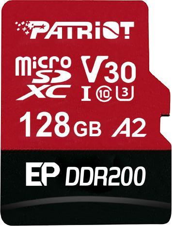 Patriot EP DDR200 + reader/Micro SDXC/128GB/UHS-I U3 / Class 10 (128 GB, microSD, microSDXC, U3, UHS-I)