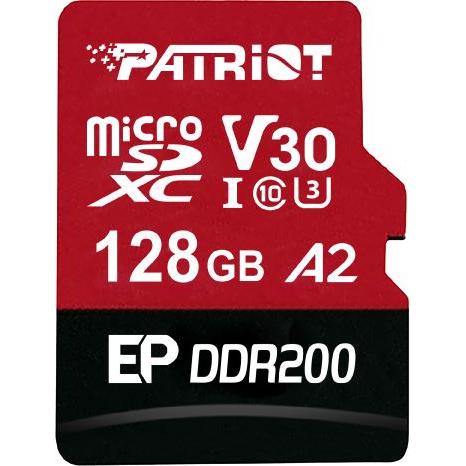 Patriot EP DDR200 + lettore/Micro SDXC/128GB/UHS-I U3 / Classe 10 (DDR2-RAM), Memoria RAM, Multicolore