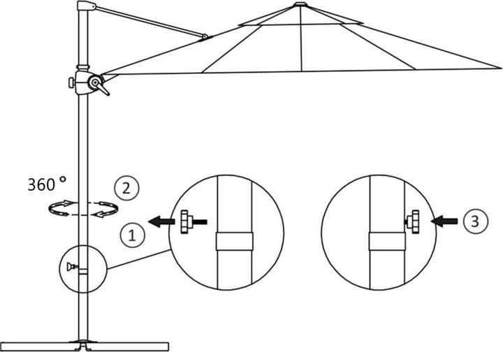 Image du produit vidaXL freischwingender Sonnenschirm (2.50 m)