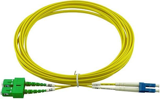 Actual product image BlueOptics Duplex fibre optic patch cable LC/UPC-SC/APC singlemode 10 metres (U/UTP, CAT6e, 10 m)