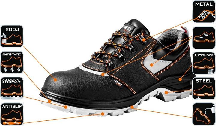 Produktbild Neo Tools Leather work shoes, size 46 82-017 (S1P, 46)