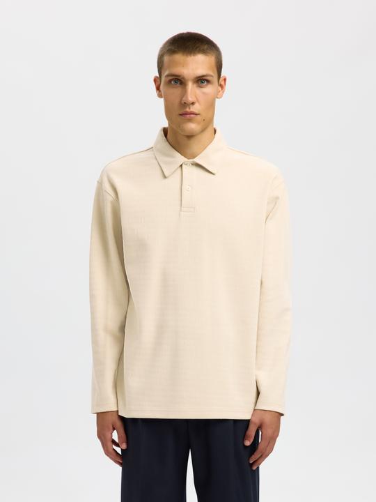 Produktbild Selected 100% Baumwoll Langarm-Poloshirt (M)