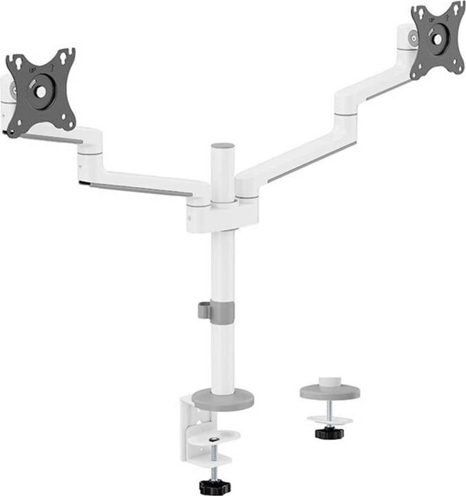 Actual product image Neomounts Table mount dual 100x100 -8kg 17-27"/h?v/incline/pivot/clamp/white? (Table, 27")