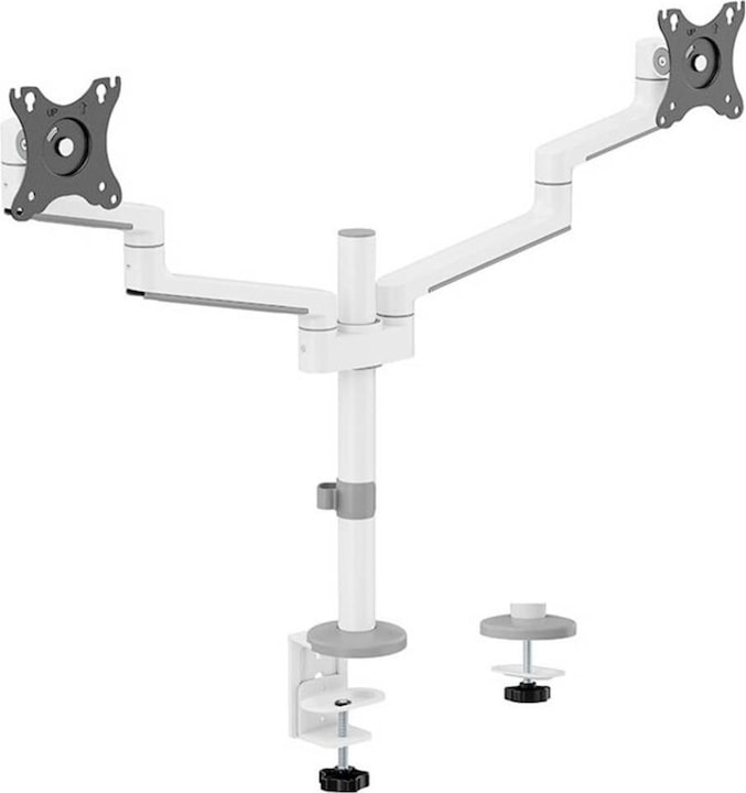Actual product image Neomounts Table mount dual 100x100 -8kg 17-27"/h?v/incline/pivot/clamp/white? (Table, 27.01")