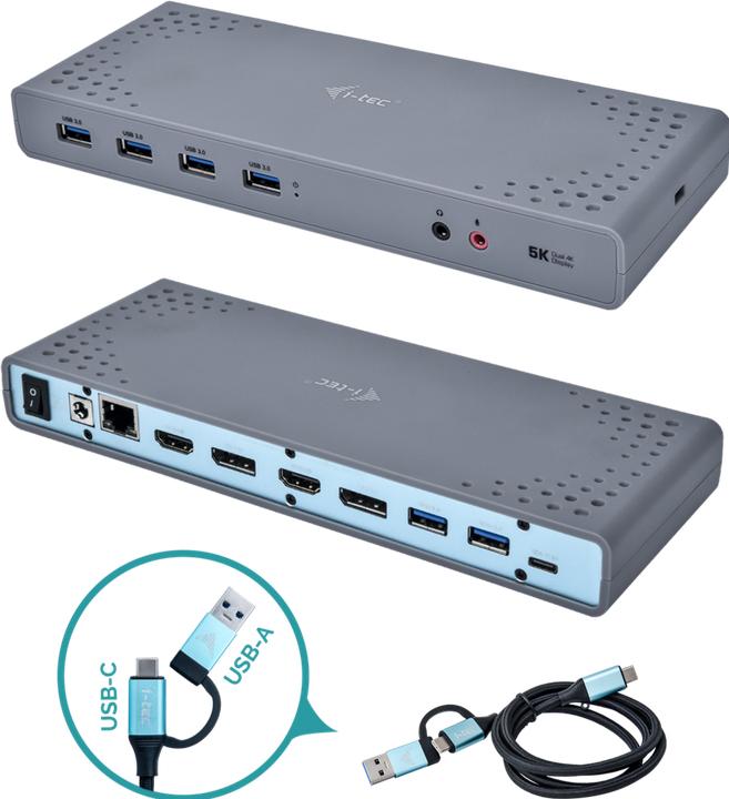 Produktbild i-tec USB 3.0 / USB-C Dual 4K Dock (USB-C, 2 Ports)