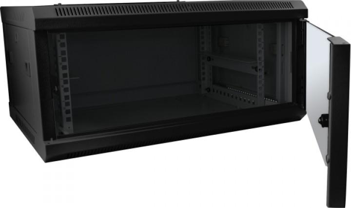 Produktbild Allnet 19 Wandgehäuse 12HE B600 / T600mm 1-teilig *schwarz* SMC-Serie (12 HE, 19 Zoll Rack)