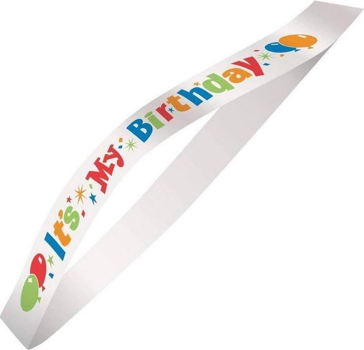 Actual product image Unique Party It's My Birthday Satin Party Sash