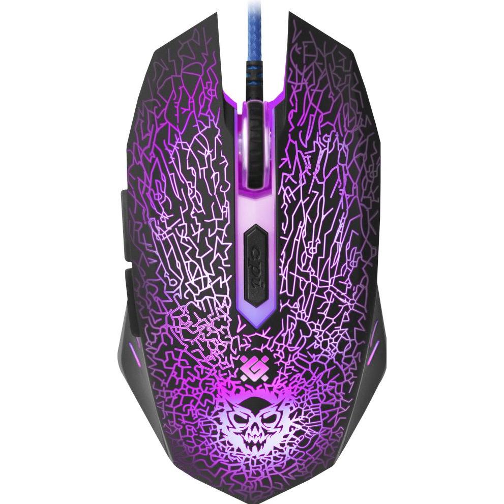 Thumbnail - Defender Shock Shock 52110 Computer-Mauspad-Patrone (optisch, 3200 DPI, schwarze Farbe) (Kabelgebunden), Maus, Schwarz