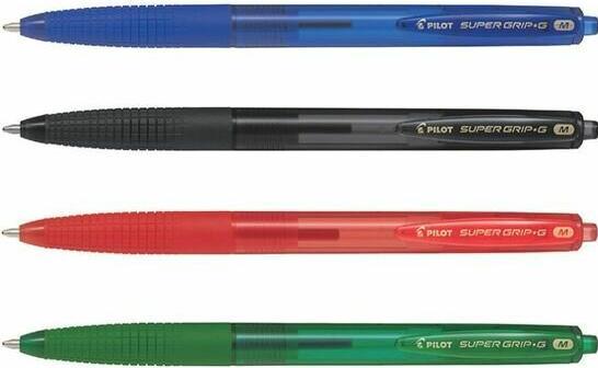 Image du produit Pilot Stylo à bille Super Grip G 2036, épaisseur de trait M, 12 pièces, diverses couleurs (Noir, 12x)