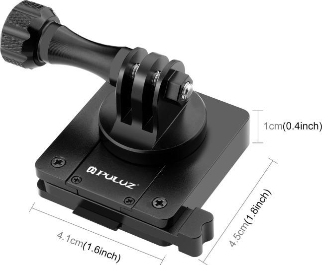 Immagine prodotto Puluz Aluminum Quick Release Bracket NVG Helmet Mount for GoPro and Other Action Cameras (Black)