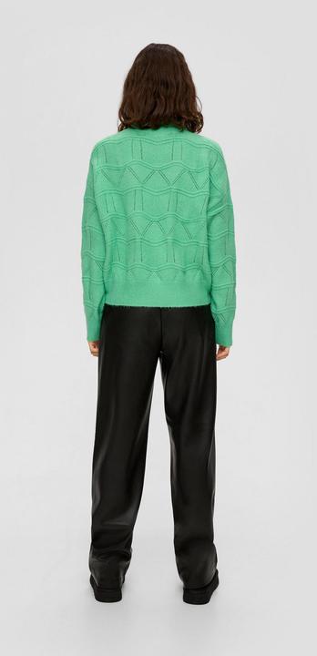 Produktbild s.Oliver Strickpullover Strickpullover mit Ajourmuster (M, S)
