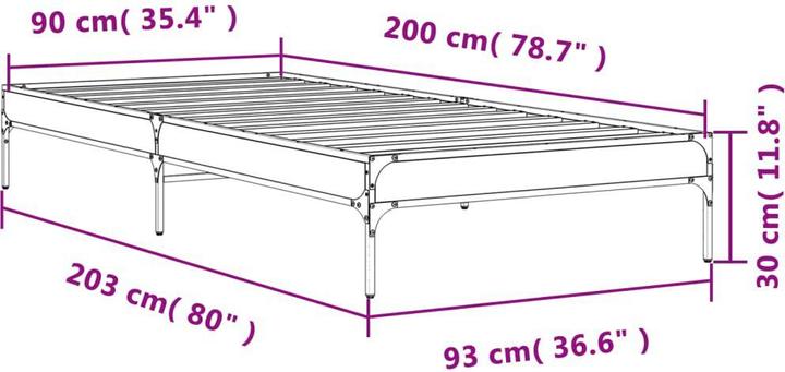 Image du produit vidaXL Bettgestell (90 x 200 cm)