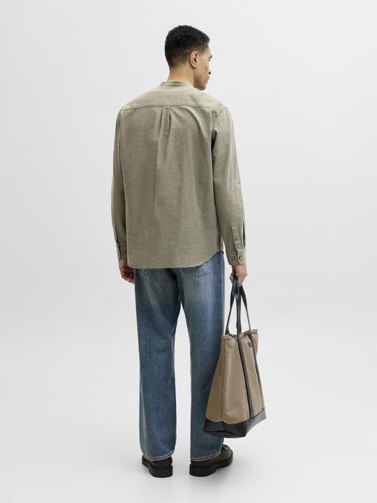 Actual product image Jack & Jones Jjesummer Linen Blend Band Shirt L/S Sn (XL)