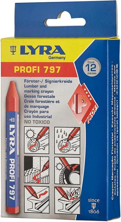 Produktbild Lyra Försterkreide 797 Rot, 12 Stück (12 x)