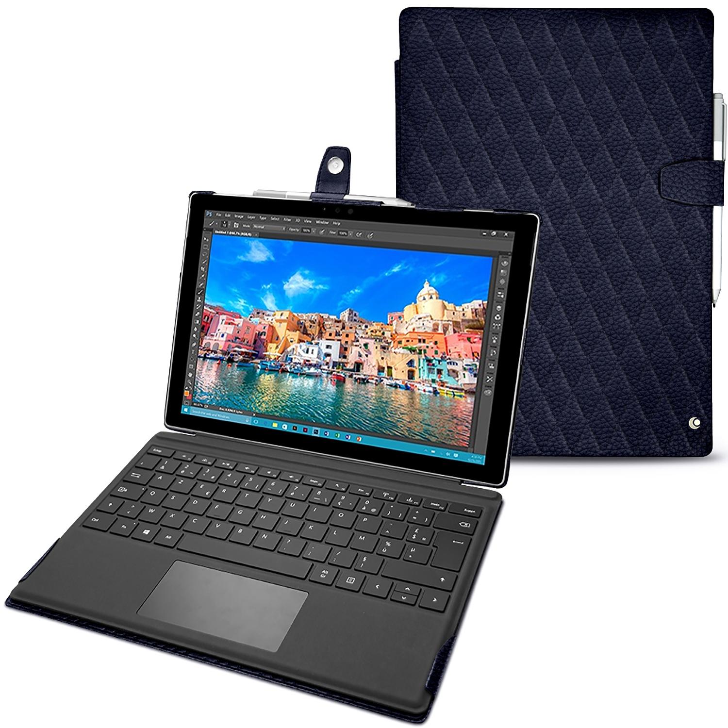Noreve Lederschutzhülle (Microsoft Surface Pro 4), Tablet Hülle, Grau