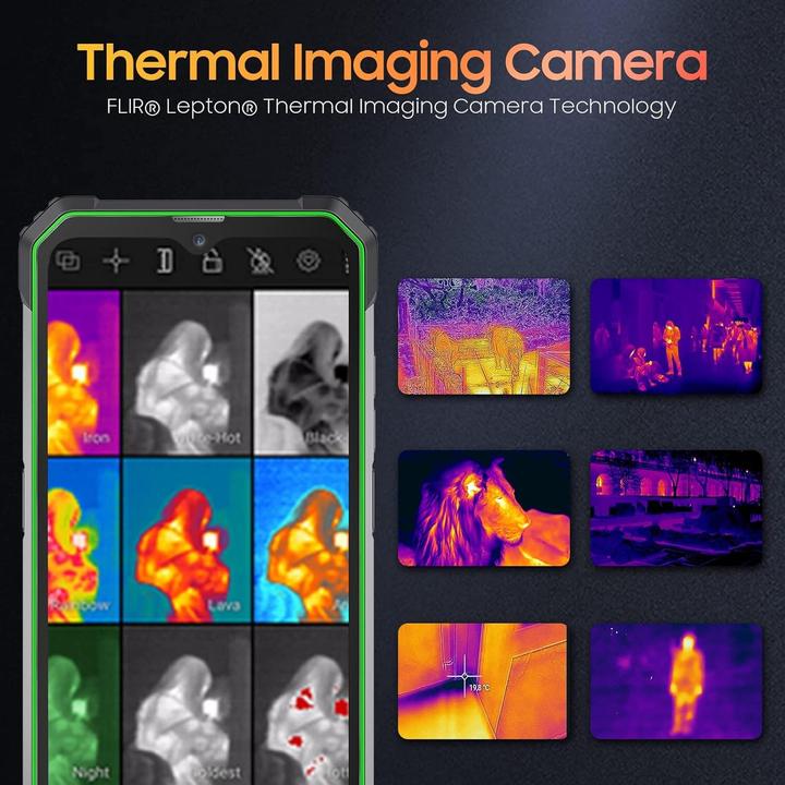 Immagine prodotto Blackview BL8800 Pro 5G (FLIR - Display da 6,58" - 128 GB, 8 GB RAM) Verde (128 GB, Verde, Vert, 6.58", 5G)