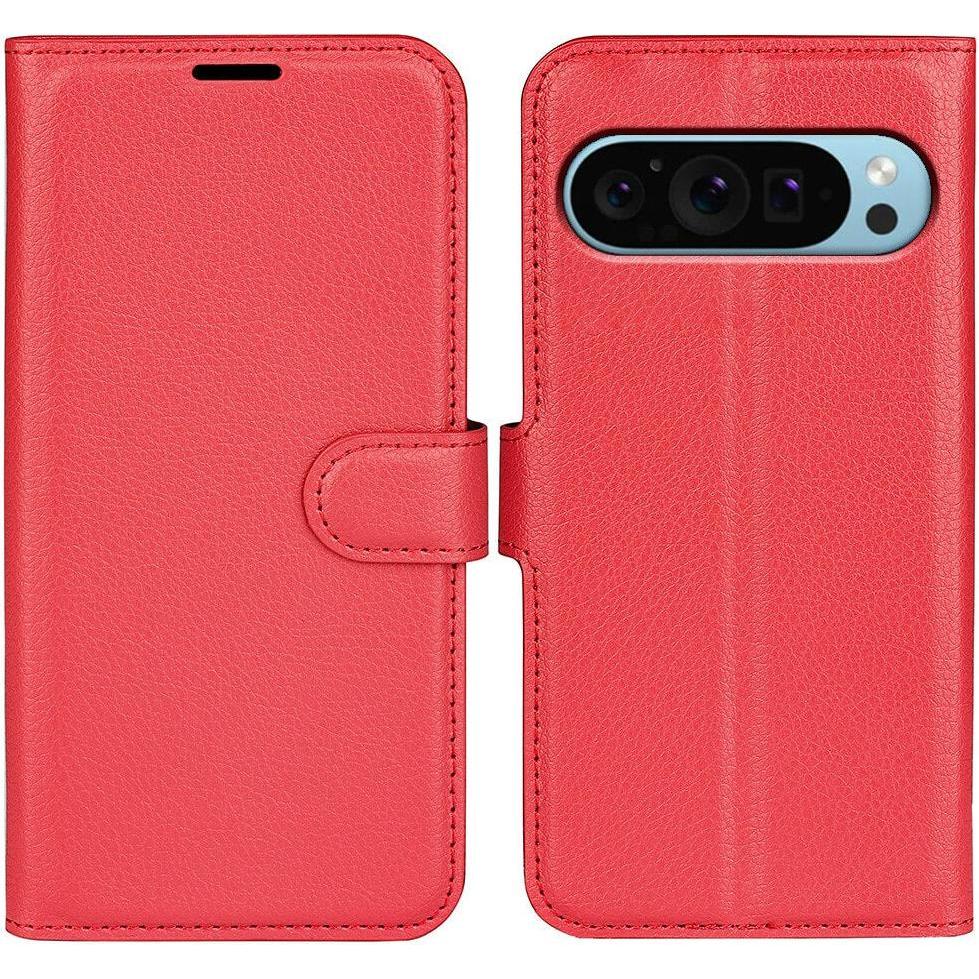 Cover-Discount Google Pixel 9 / 9 Pro - Leder Etui Hülle (Google Pixel 9 Pro), Smartphone Hülle, Rot