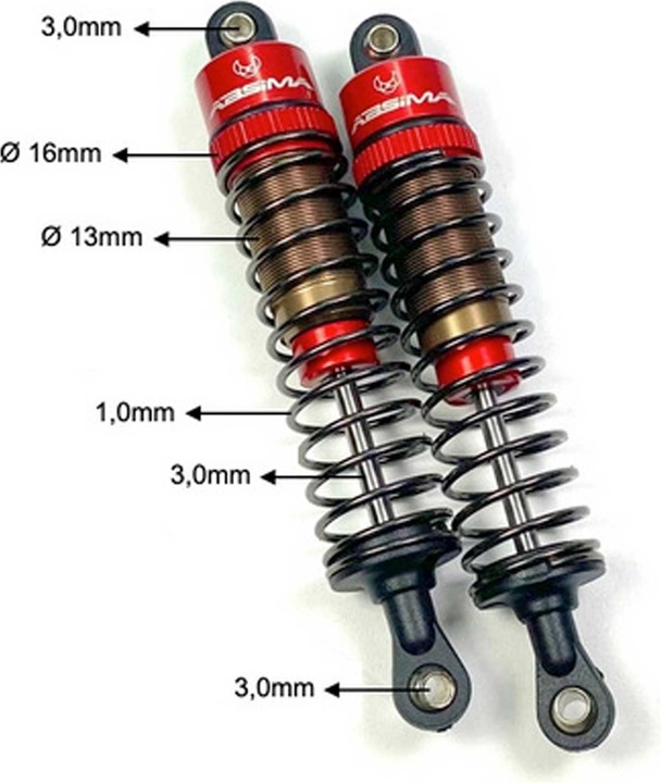 Immagine prodotto Absima Alu Standard Stossdämpfer 95mm 1:10 (2)