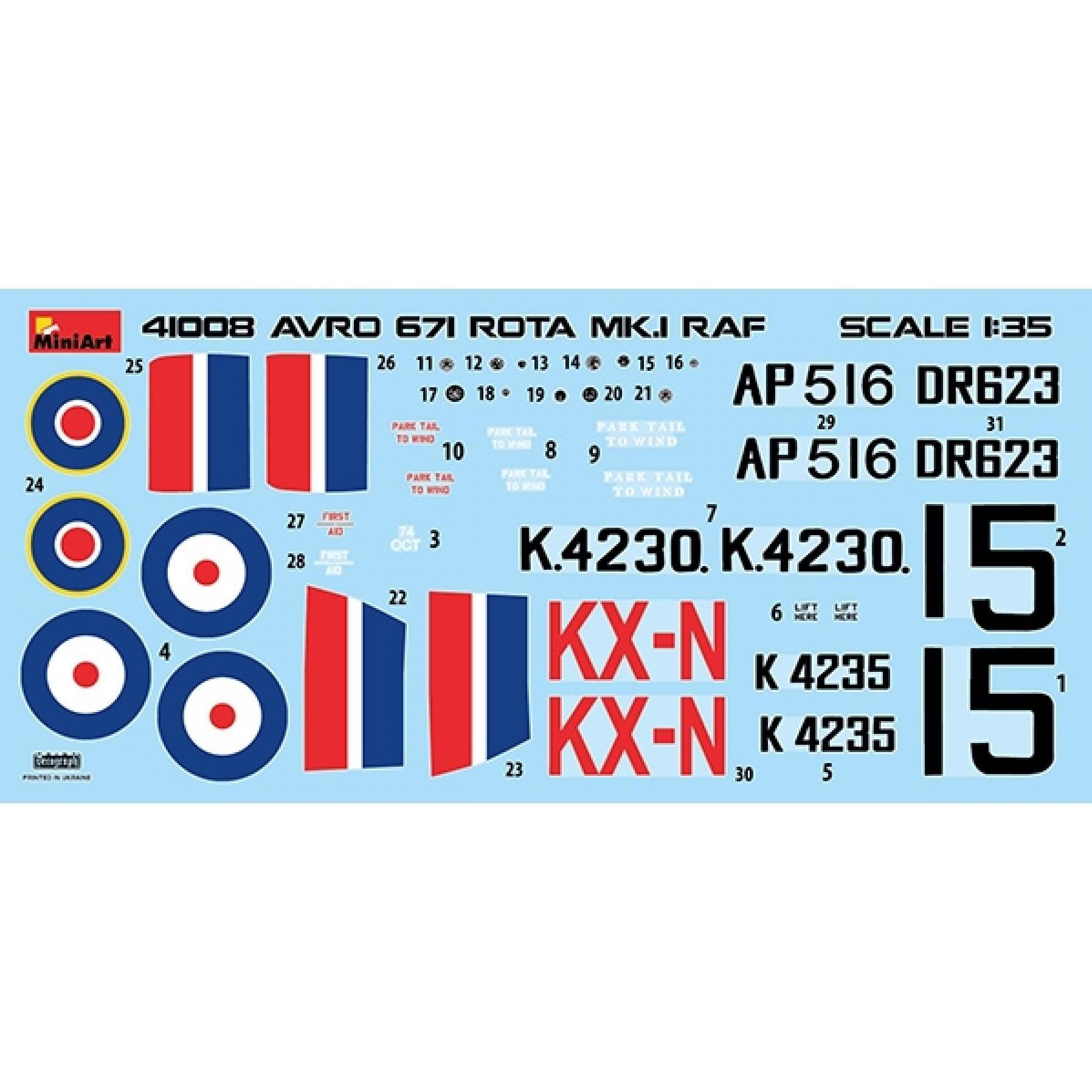 Thumbnail - Mini art Avro 671 Rota Mk.I RAF