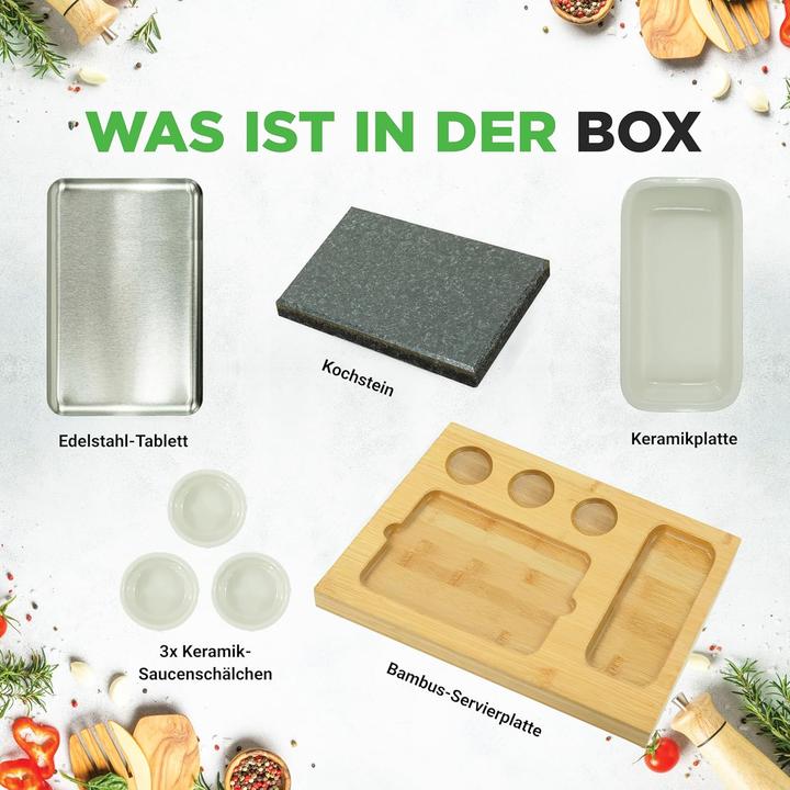 Image du produit Nutrichef Heisser Stein Tischgrill-Set