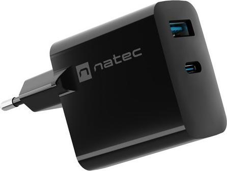 Produktbild Genesis Ladowarka sieciowa Natec Ribera Gan 1x USB-A + 1x USB-C 65W czarna (65 W)