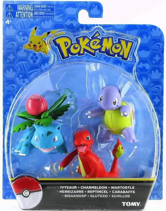 Produktbild Takara Tomy Pokemon Action Pose Ivysaur, Charmeleon & Wartortle 3-Inch Mini Figure 3-Pack