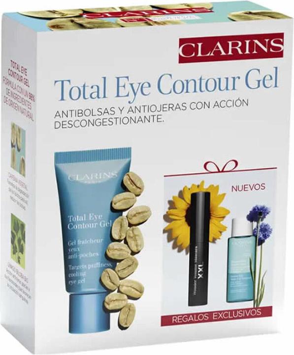 Produktbild Clarins TOTAL EYE BLUE CASE 3 Stück (Augenpflege Gel, 20 ml, Tag)