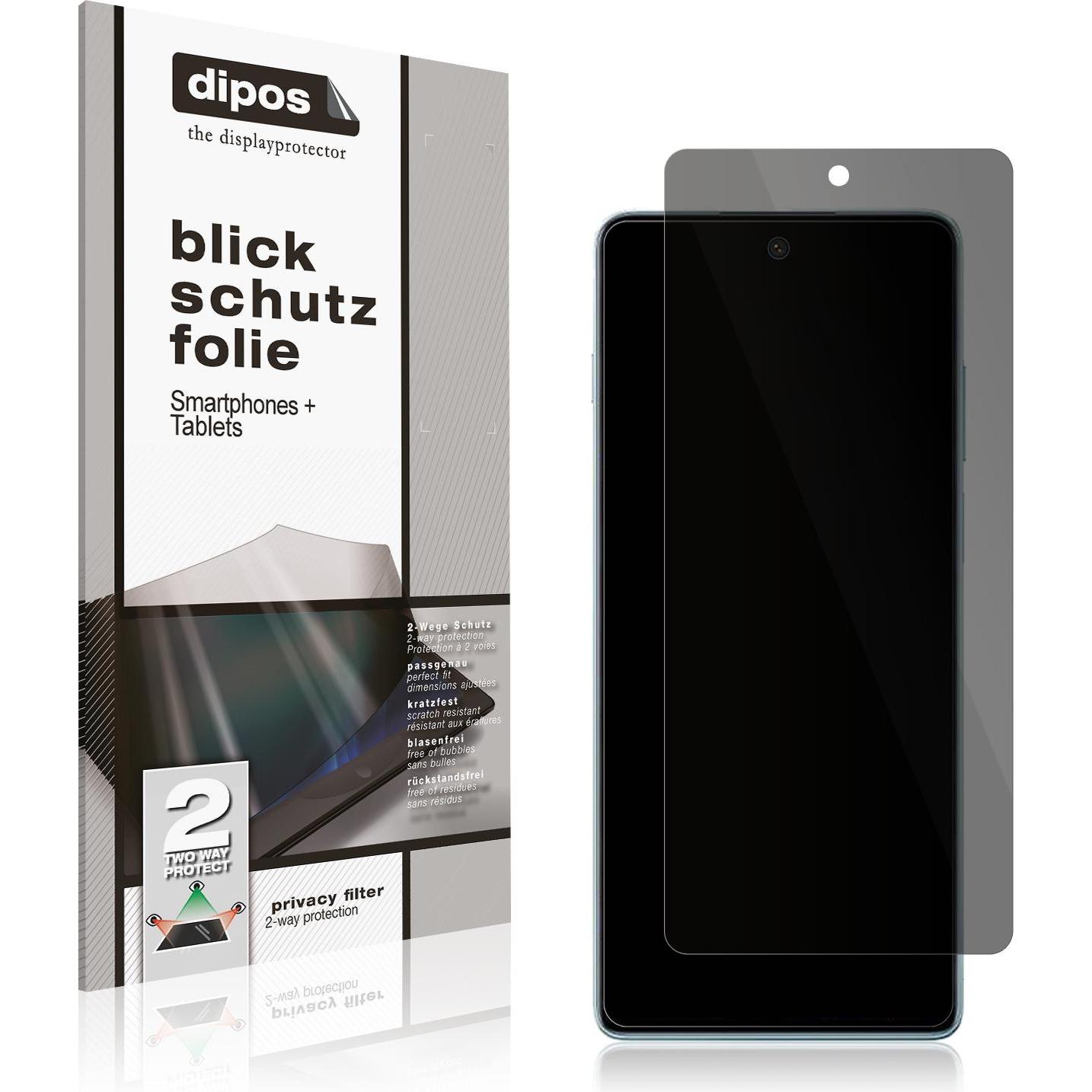 Thumbnail - Dipos Blickschutzfolie 2-Way Anti-Shock (1 Stück, Motorola Moto Edge S30), Smartphone Schutzfolie, Transparent