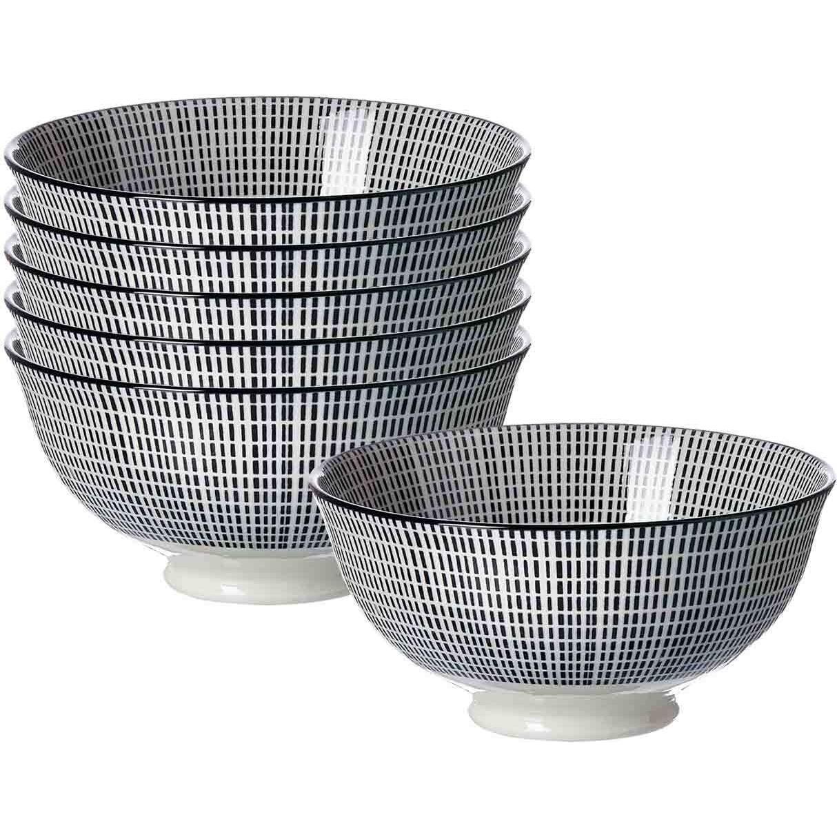 Ritzenhoff & Breker Takeo Stripes Servierschalen, Schüssel + Schale, Schwarz