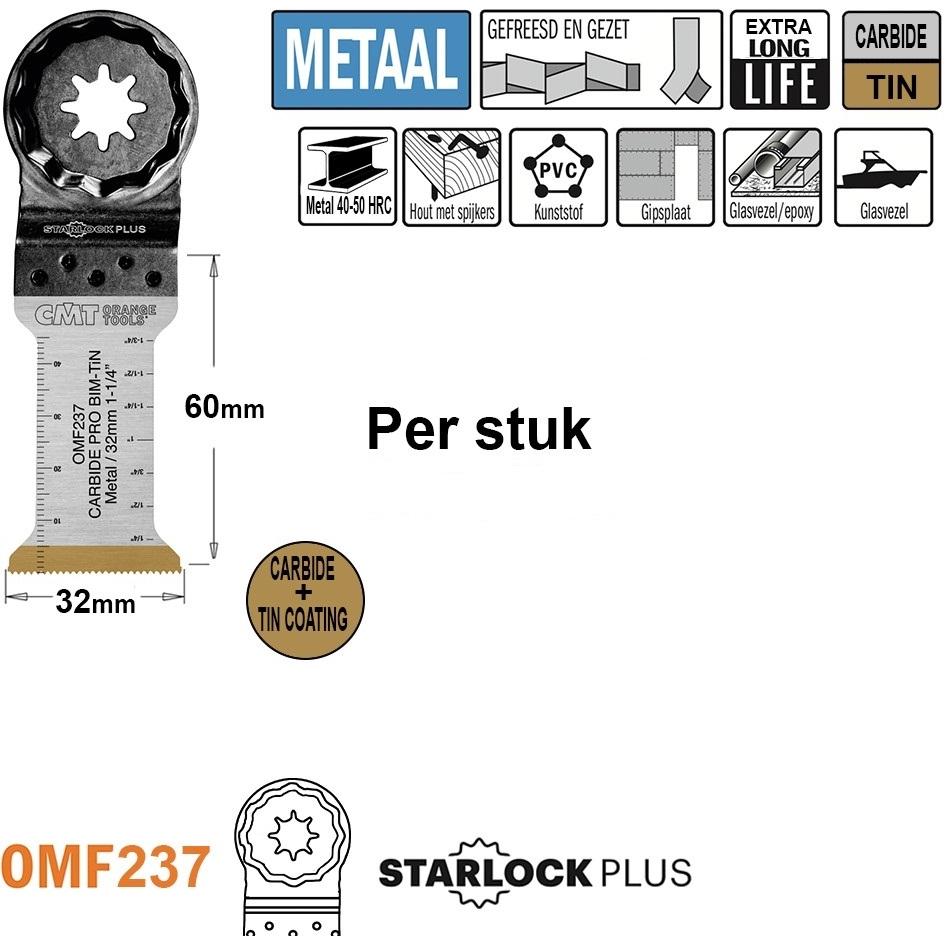 CMT, Lama, OMF237-X1 Multitool Sägeblatt Edelstahl mit Feinschnitt 32 mm 1 Stück
