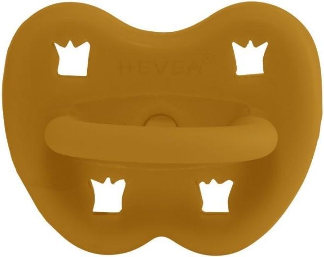 Actual product image Hevea Soother Turmeric natural rubber - crown, orthodontic (from 3 months) (1 x, from 3 M.)