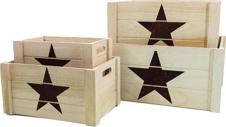 Produktbild HTI-Living Holzkisten-Set (31 cm, 4x)