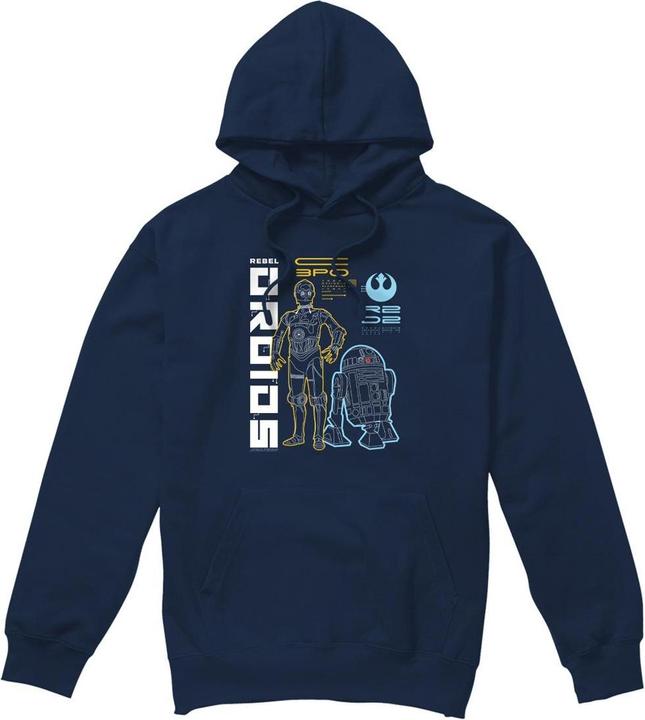 Actual product image Star Wars Mens Rebel Droids Hoodie (XL)