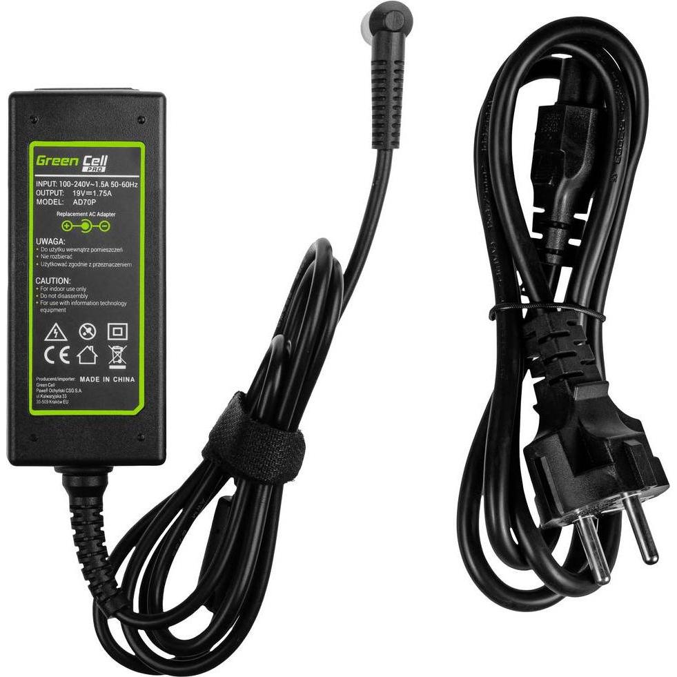 Thumbnail - GreenCell Cell AD70P Netzteil & Spannungsumwandler Indoor (33 W), Notebook Netzteil, Schwarz